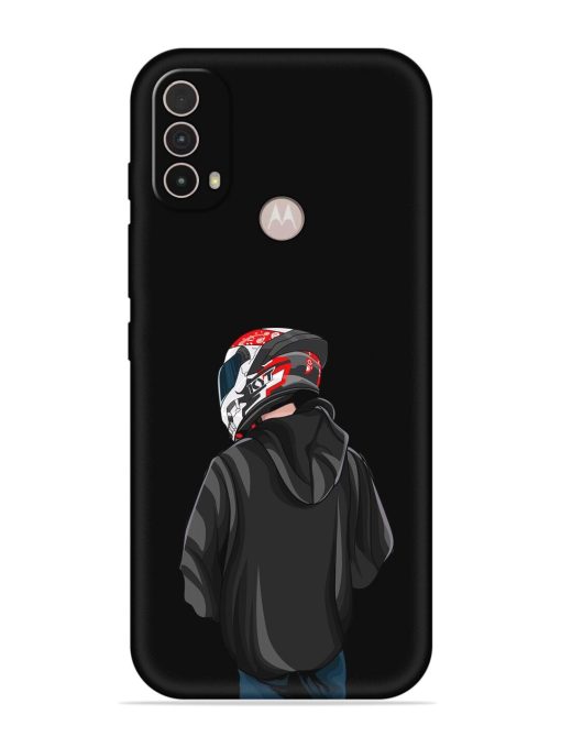 Motorcycle Rider Embossed Soft Silicone Case for Motorola Moto E40 Zapvi