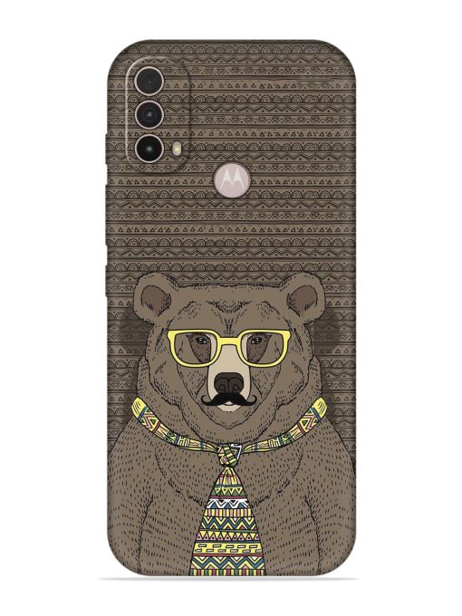 Grizzly Bear Embossed Soft Silicone Case for Motorola Moto E40 Zapvi