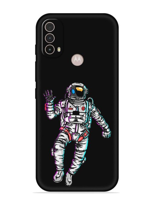 Spaceman Embossed Soft Silicone Case for Motorola Moto E40