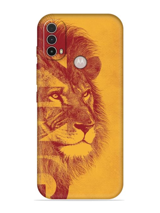 Gold Lion Crown Art Embossed Soft Silicone Case for Motorola Moto E40 Zapvi