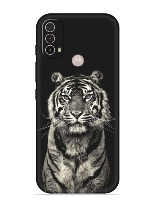 Tiger Art Embossed Soft Silicone Case for Motorola Moto E40 Zapvi