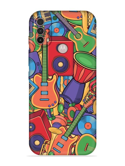 Colorful Music Art Embossed Soft Silicone Case for Motorola Moto E40 Zapvi