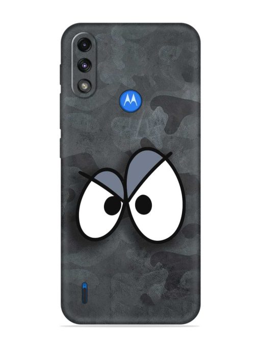 Big Eyes Night Mode Embossed Soft Silicone Case for Motorola Moto E7 Power Zapvi