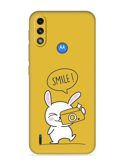 Hey Smile Please Embossed Soft Silicone Case for Motorola Moto E7 Power Zapvi