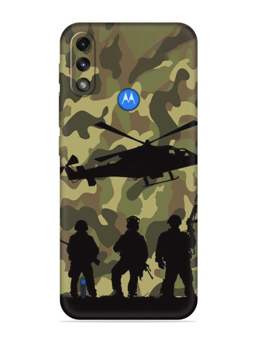 Army Heros Embossed Soft Silicone Case for Motorola Moto E7 Power Zapvi