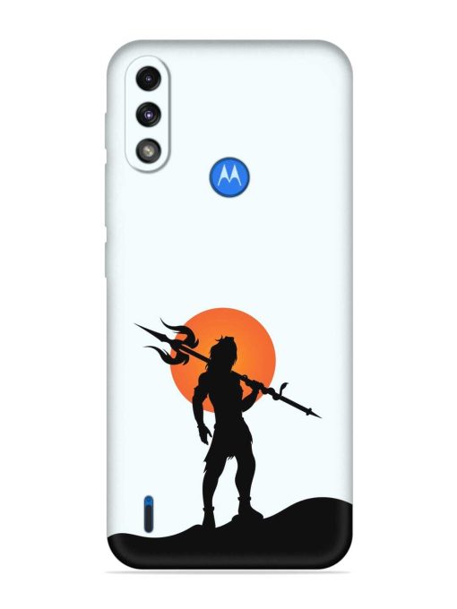 Lord Mahadev Trendy Embossed Soft Silicone Case for Motorola Moto E7 Power Zapvi