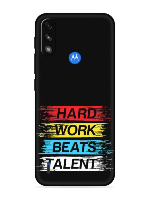 Hard Work Beats Embossed Soft Silicone Case for Motorola Moto E7 Power Zapvi