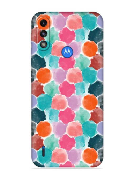 Colorful Seamless Pattern Embossed Soft Silicone Case for Motorola Moto E7 Power Zapvi