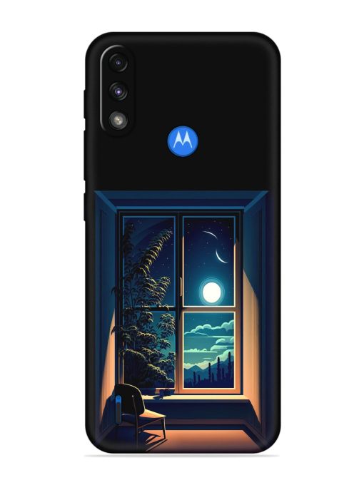 Night View At Window Embossed Soft Silicone Case for Motorola Moto E7 Power