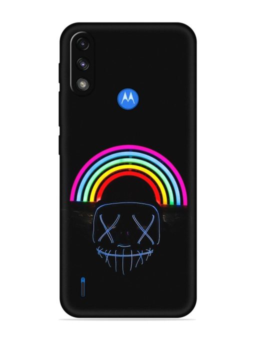 Mask Rainbow Embossed Soft Silicone Case for Motorola Moto E7 Power