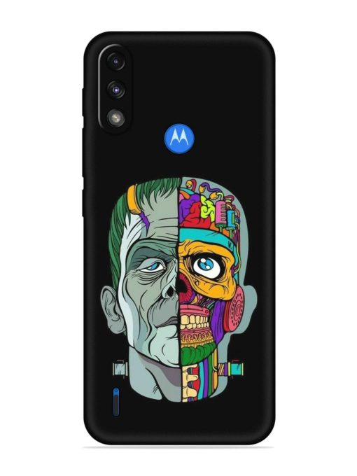 Men Vs Skull Embossed Soft Silicone Case for Motorola Moto E7 Power