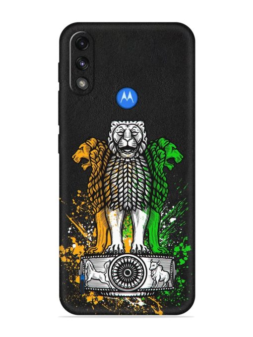 Pillars Of Ashoka Embossed Soft Silicone Case for Motorola Moto E7 Power Zapvi