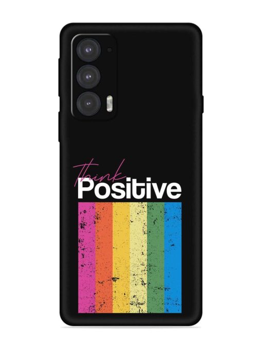 Think Positive Typography Embossed Soft Silicone Case for Motorola Moto Edge 20