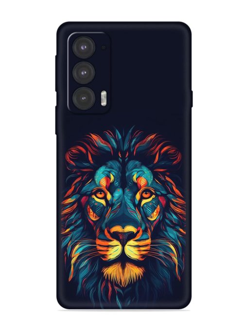 Colorful Lion Embossed Soft Silicone Case for Motorola Moto Edge 20 Zapvi