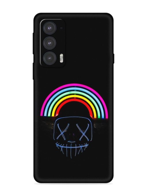 Mask Rainbow Embossed Soft Silicone Case for Motorola Moto Edge 20 Zapvi