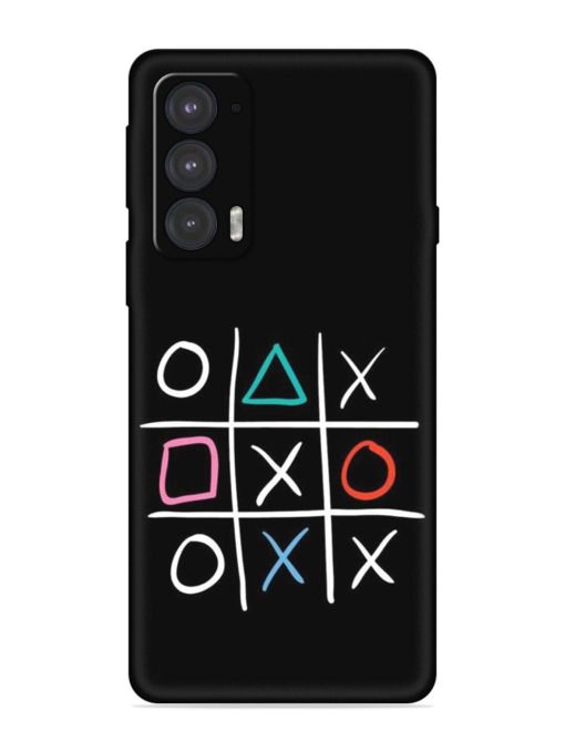 Super Neon Tic-Tac-Toe Embossed Soft Silicone Case for Motorola Moto Edge 20 Zapvi