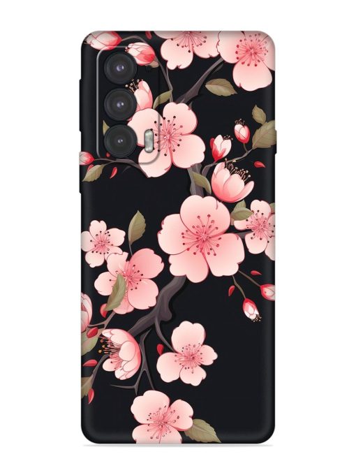 Cherry Blossom Embossed Soft Silicone Case for Motorola Moto Edge 20 Zapvi