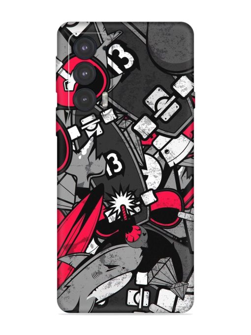 Fictional Doodle Embossed Soft Silicone Case for Motorola Moto Edge 20