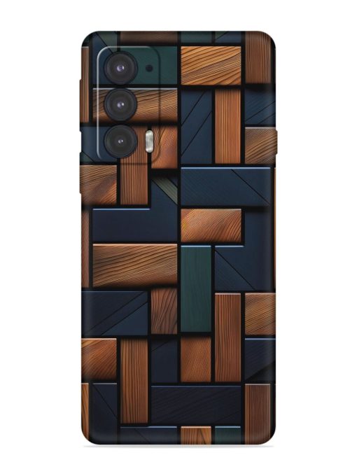 Wooden Background Cubes Embossed Soft Silicone Case for Motorola Moto Edge 20 Zapvi