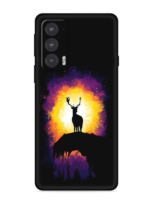 Elk Animal Art Embossed Soft Silicone Case for Motorola Moto Edge 20 Zapvi