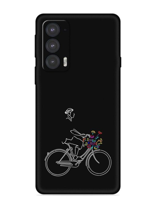 Minimalist Cycle Art Embossed Soft Silicone Case for Motorola Moto Edge 20 Zapvi