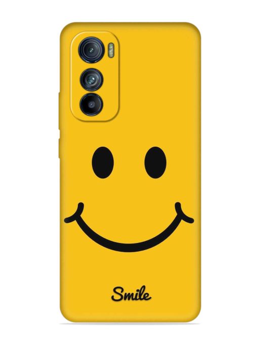 Yellow Smiley Embossed Soft Silicone Case for Motorola Moto Edge 30 Zapvi