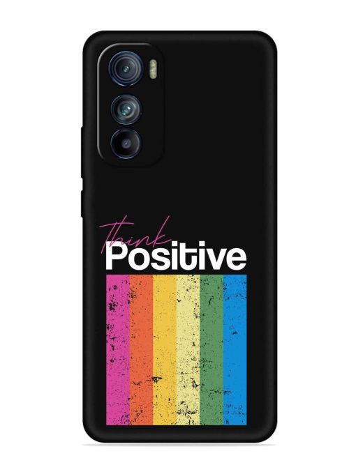 Think Positive Typography Embossed Soft Silicone Case for Motorola Moto Edge 30 Zapvi