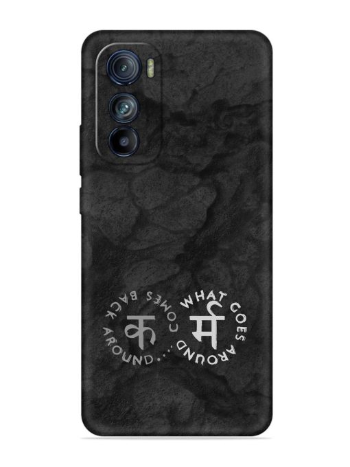 Karma Hindi Word Embossed Soft Silicone Case for Motorola Moto Edge 30 Zapvi