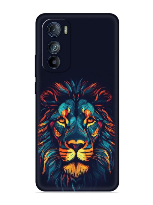 Colorful Lion Embossed Soft Silicone Case for Motorola Moto Edge 30 Zapvi