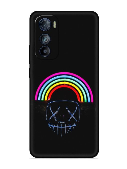 Mask Rainbow Embossed Soft Silicone Case for Motorola Moto Edge 30 Zapvi