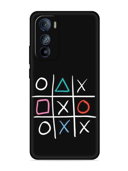 Super Neon Tic-Tac-Toe Embossed Soft Silicone Case for Motorola Moto Edge 30 Zapvi