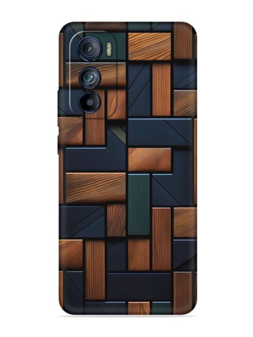 Wooden Background Cubes Embossed Soft Silicone Case for Motorola Moto Edge 30 Zapvi