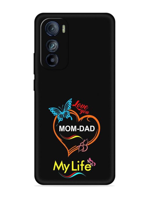 Love You Mom Dad Embossed Soft Silicone Case for Motorola Moto Edge 30 Zapvi