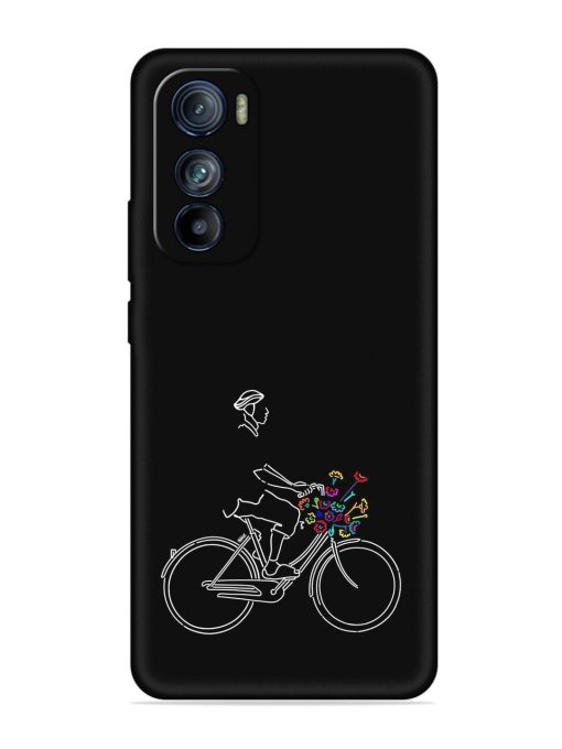 Minimalist Cycle Art Embossed Soft Silicone Case for Motorola Moto Edge 30 Zapvi