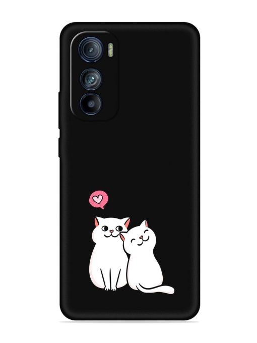 Cute Loving Cats Embossed Soft Silicone Case for Motorola Moto Edge 30 Zapvi