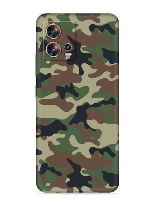 Army Military Camouflage Dark Green Embossed Soft Silicone Case for Motorola Moto Edge 30 Fusion