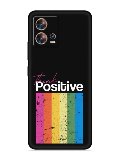 Think Positive Typography Embossed Soft Silicone Case for Motorola Moto Edge 30 Fusion