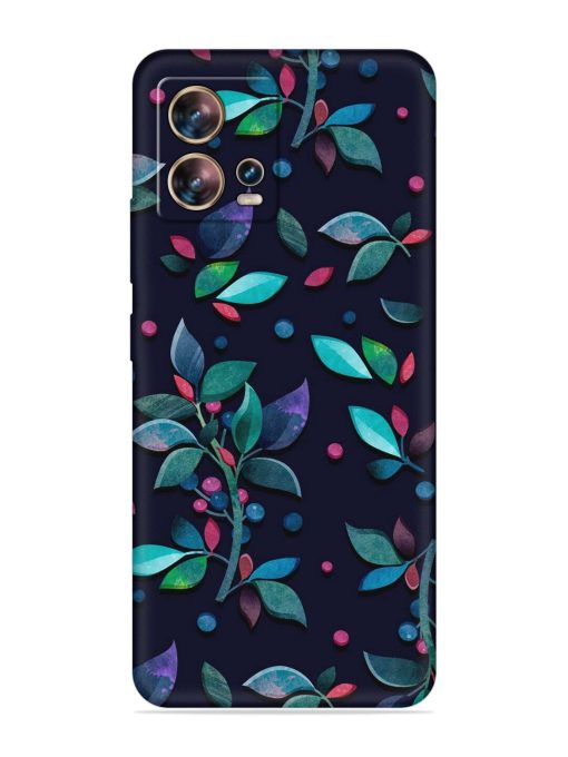 Decorative Watercolor Flower Embossed Soft Silicone Case for Motorola Moto Edge 30 Fusion