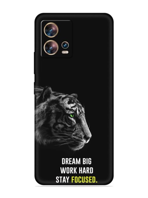 Dream Big Work Hard Embossed Soft Silicone Case for Motorola Moto Edge 30 Fusion Zapvi