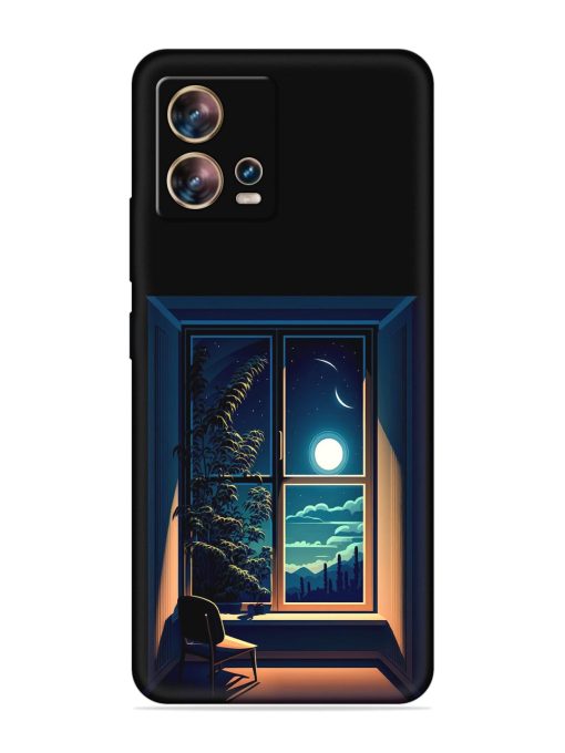 Night View At Window Embossed Soft Silicone Case for Motorola Moto Edge 30 Fusion Zapvi