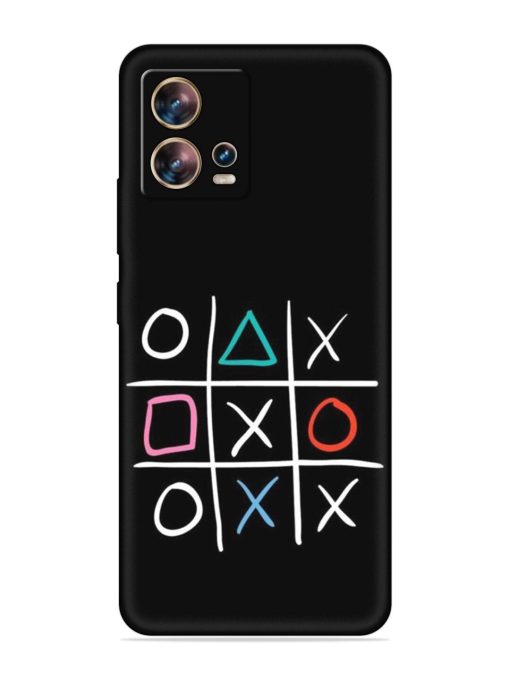 Super Neon Tic-Tac-Toe Embossed Soft Silicone Case for Motorola Moto Edge 30 Fusion Zapvi