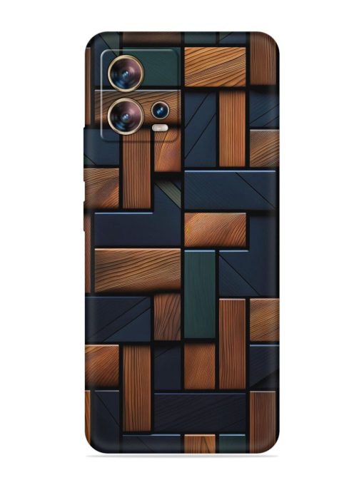 Wooden Background Cubes Embossed Soft Silicone Case for Motorola Moto Edge 30 Fusion Zapvi