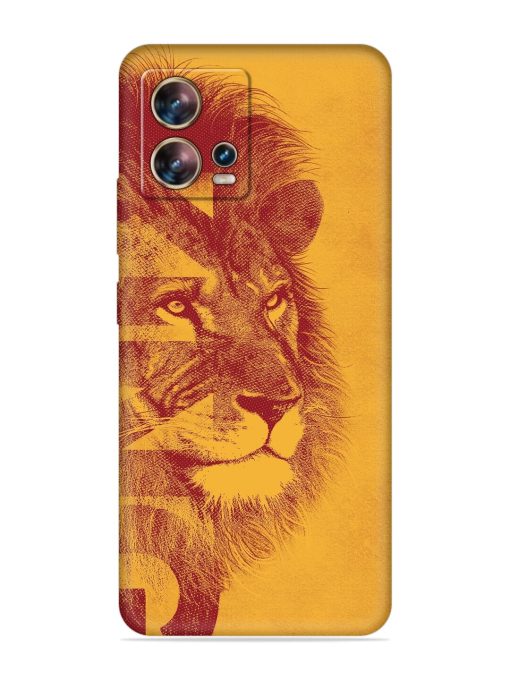 Gold Lion Crown Art Embossed Soft Silicone Case for Motorola Moto Edge 30 Fusion Zapvi