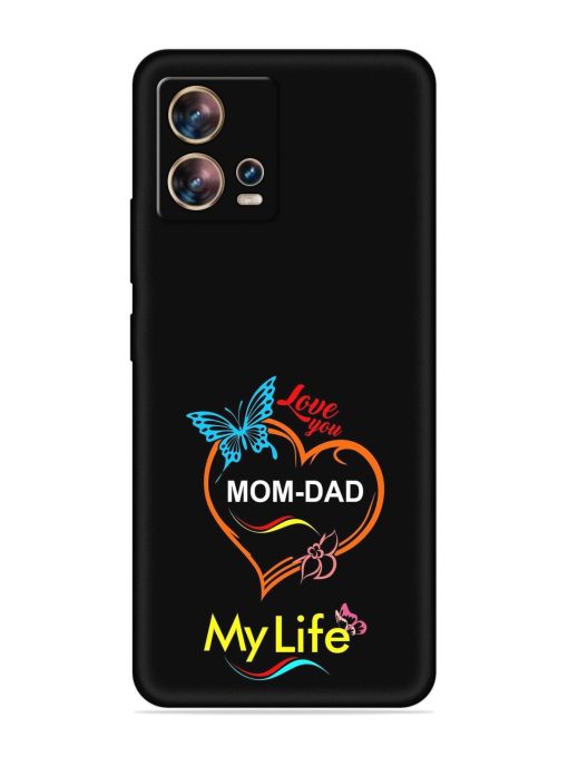 Love You Mom Dad Embossed Soft Silicone Case for Motorola Moto Edge 30 Fusion Zapvi