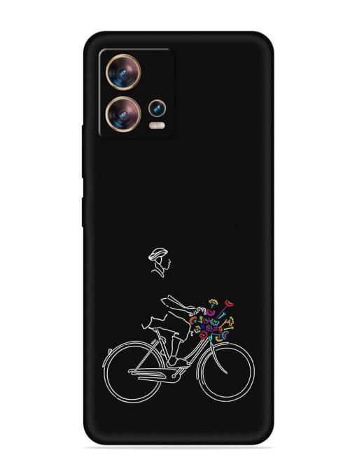 Minimalist Cycle Art Embossed Soft Silicone Case for Motorola Moto Edge 30 Fusion Zapvi