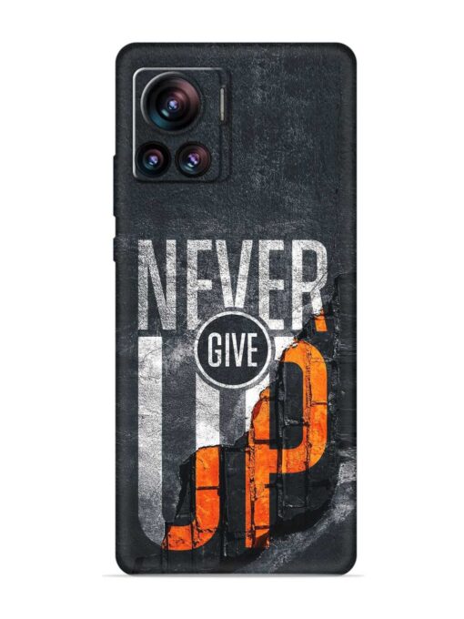 Never Give Up Embossed Soft Silicone Case for Motorola Moto Edge 30 Ultra Zapvi