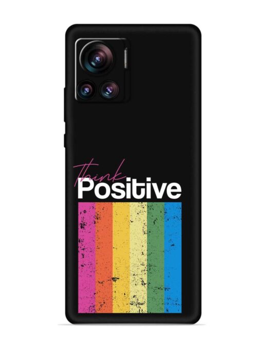 Think Positive Typography Embossed Soft Silicone Case for Motorola Moto Edge 30 Ultra Zapvi