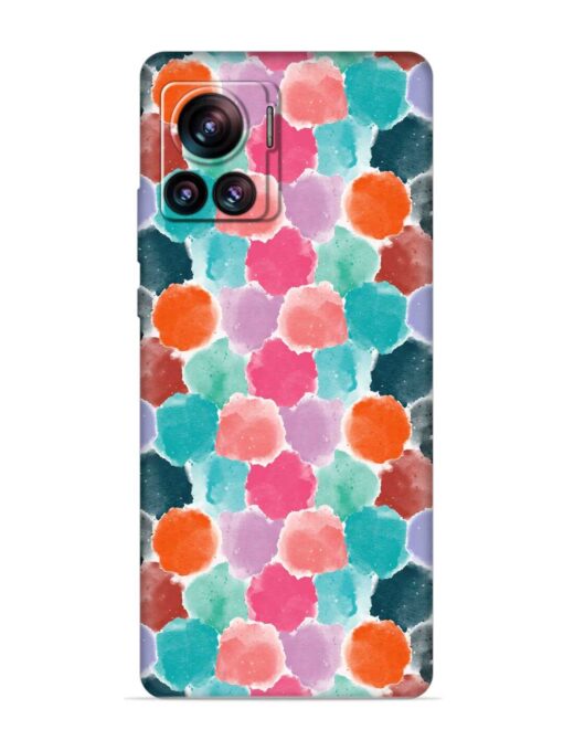 Colorful Seamless Pattern Embossed Soft Silicone Case for Motorola Moto Edge 30 Ultra