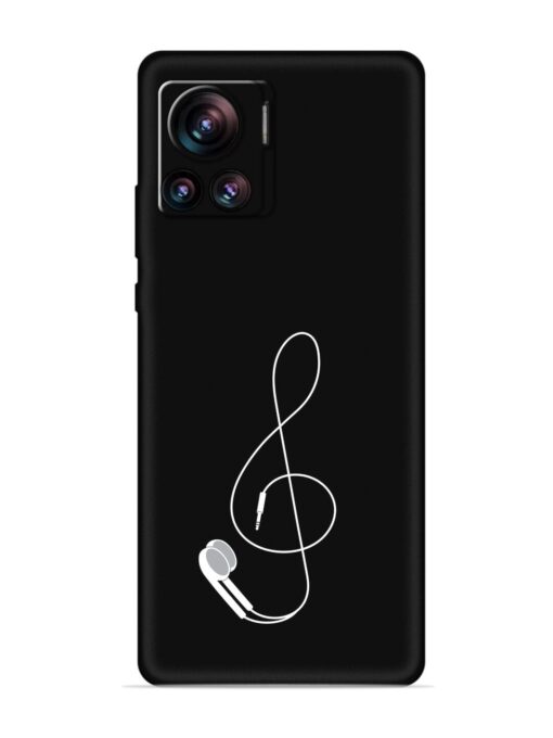 Music Earphone Vector Embossed Soft Silicone Case for Motorola Moto Edge 30 Ultra Zapvi