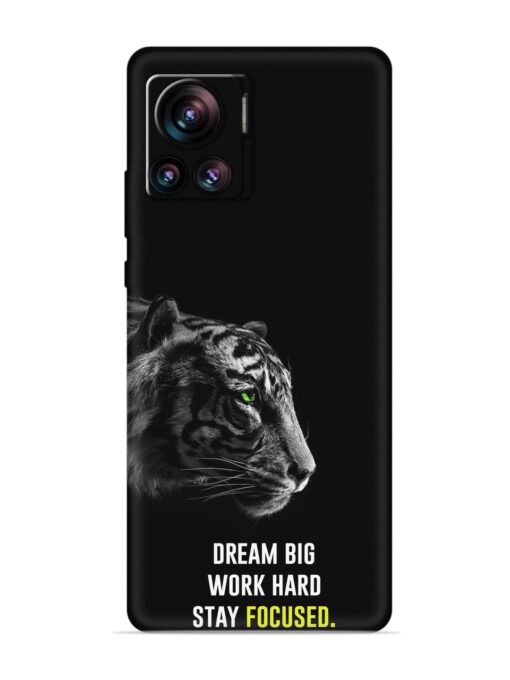 Dream Big Work Hard Embossed Soft Silicone Case for Motorola Moto Edge 30 Ultra